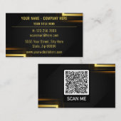 Speciaal Gold Black Visitekaartje met QR-code (Voorkant / Achterkant)