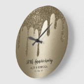 Speciaal Gold Drips 50th Wedding Jubileum Grote Klok (Hoek)