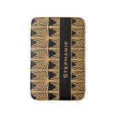 Speciaal Gold- en zwart art Deco-patroon Badmat (Voorkant Verticaal)