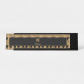 Speciaal Gold- en zwart art Deco-patroon Bureau Naambordje (Voorkant)