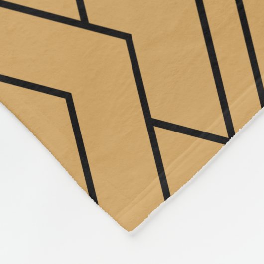 Speciaal Gold- en zwart art Deco-patroon Fleece Deken (Hoek)