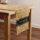 Speciaal Gold- en zwart art Deco-patroon Lange Tafelloper (Voorbeeld)