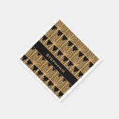 Speciaal Gold- en zwart art Deco-patroon Servet (Hoek)