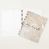 Speciaal Gold Foil marble Monogram script Planner (Display)