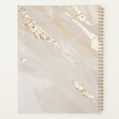 Speciaal Gold Foil marble Monogram script Planner (Achterkant)