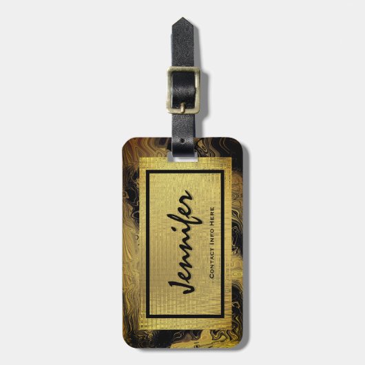 Speciaal Gold Glam-Bagagelabel Bagagelabel (Voorkant verticaal)