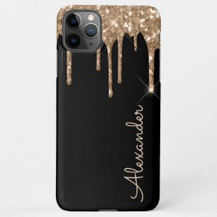Speciaal Gold Glitter Black Handgeschreven budget iPhone 11Pro Max Hoesje