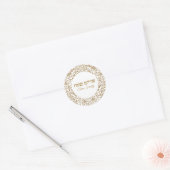 Speciaal Gold Glitter Happy Purim Ronde Sticker (Envelop)