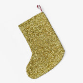 Speciaal Gold Glitter-kerststooking Kleine Kerstsok (Achterkant (Hangend))