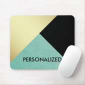 Speciaal Gold Green- en zwart Abstract patroon Muismat (Met muis)