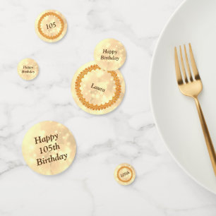 Speciaal Gold Happy 105e verjaardag Confetti