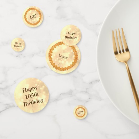 Speciaal Gold Happy 105e verjaardag Confetti (Groep)