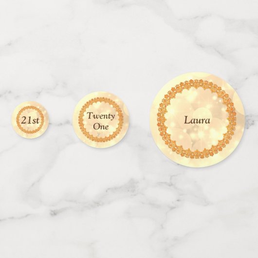 Speciaal Gold Happy 21-jarige verjaardag Confetti