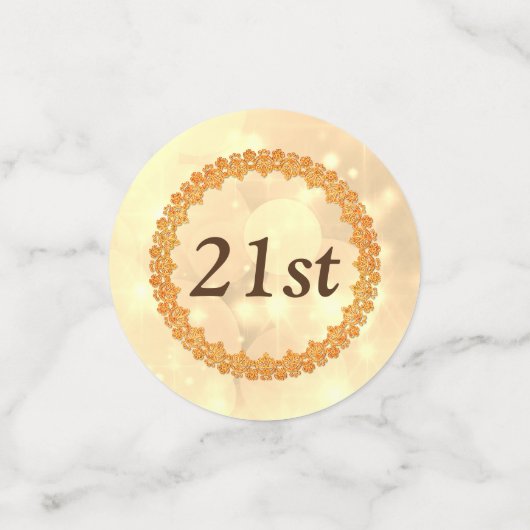 Speciaal Gold Happy 21-jarige verjaardag Confetti (Kleine voorkant)