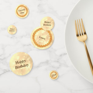 Speciaal Gold Happy 21-jarige verjaardag Confetti