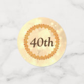 Speciaal Gold Happy 40e verjaardag Confetti (Kleine voorkant)