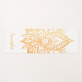 Speciaal Gold Lotus Flower Mandala White Yogamat (Voorkant (horizontaal))