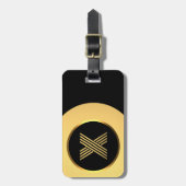Speciaal Gold Monogramed Letter X Bagagelabel (Voorkant verticaal)