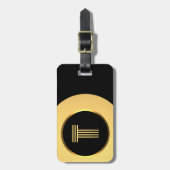 Speciaal Gold Monogrammed Letter T Bagagelabel (Voorkant verticaal)