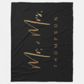 Speciaal Gold Signature script Mrs. & Mrs. Fleece Deken (Voorkant)