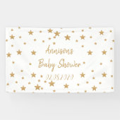 Speciaal Gold Star Glitter Sparkle Baby shower Spandoek (Horizontaal)