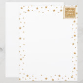 Speciaal Gold Star Glitter Stationery Paper (Voorkant / Achterkant)