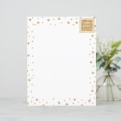 Speciaal Gold Star Glitter Stationery Paper (Staand voorkant)