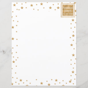 Speciaal Gold Star Glitter Stationery Paper