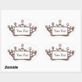 Speciaal "Gold Tiara" Ovale Sticker (Vel)