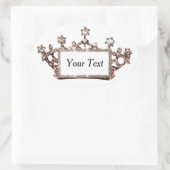 Speciaal "Gold Tiara" Ovale Sticker (Tas)