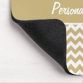 Speciaal Gold White Chevron Fleur de Lis Muismat (Hoek)