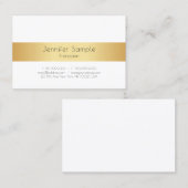 Speciaal Gold White - elegant moderne Sjabloon Visitekaartje (Voorkant / Achterkant)