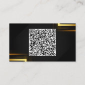 Speciaal Golden Black QR Code Visitekaartje (Achterkant)