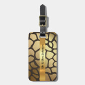 Speciaal Golden Giraffe Skin Luggage Bagagelabel (Voorkant verticaal)
