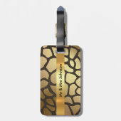 Speciaal Golden Giraffe Skin Luggage Bagagelabel (Achterkant verticaal)