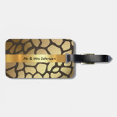 Speciaal Golden Giraffe Skin Luggage Bagagelabel (Achterkant horizontaal)