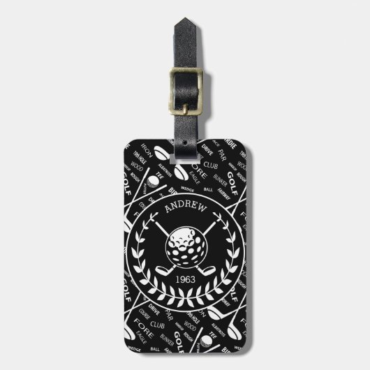 Speciaal Golf Bag golfer gift Bagagelabel (Voorkant verticaal)