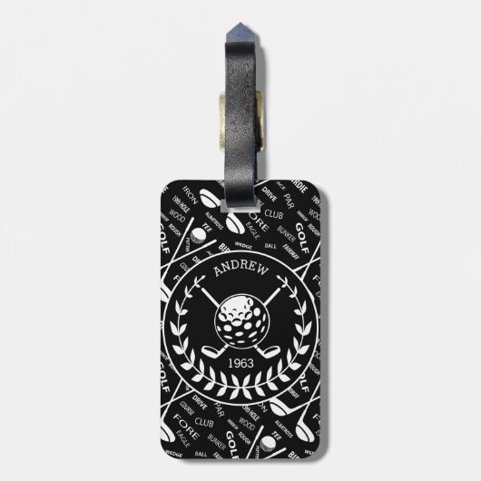 Speciaal Golf Bag golfer gift Bagagelabel (Achterkant verticaal)