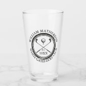 Speciaal Golf Club Name Golf Glas (Voorkant)