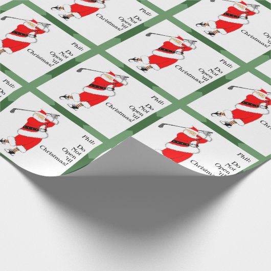 Speciaal Golf Holiday Gift Cadeaupapier (Hoek)