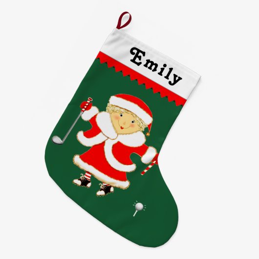 Speciaal Golf Holiday Gift Grote Kerstsok (Voorkant (Hangend))
