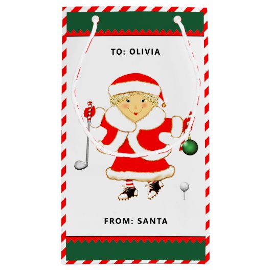 Speciaal Golf-kerstfeestdag - kleine cadeautas (Achterkant)