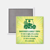 Speciaal Golf Tip Golfer Cart Green Magnet (Voorkant / Achterkant)