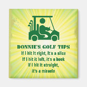 Speciaal Golf Tip Golfer Cart Green Magnet (Voorkant)