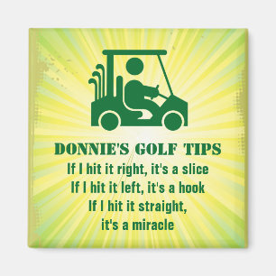 Speciaal Golf Tip Golfer Cart Green Magnet