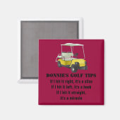 Speciaal Golf Tip Golfer Cart Red Magnet (Voorkant / Achterkant)