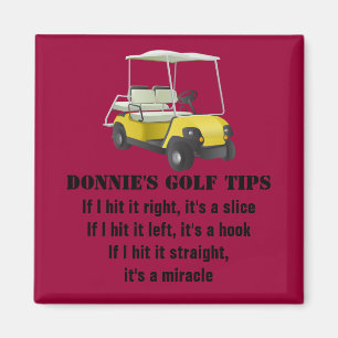 Speciaal Golf Tip Golfer Cart Red Magnet