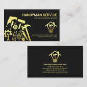 Speciaal Goud Handyman Gereedschap Visitekaartje (Voorkant / Achterkant)