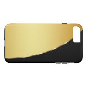 Speciaal goud metalen elegant modern zwart Case-Mate iPhone case (Achterkant (Horizontaal))