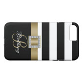 Speciaal goud, zwarte strepen diamanten Case-Mate iPhone case (Achterkant (Horizontaal))